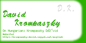 david krompaszky business card